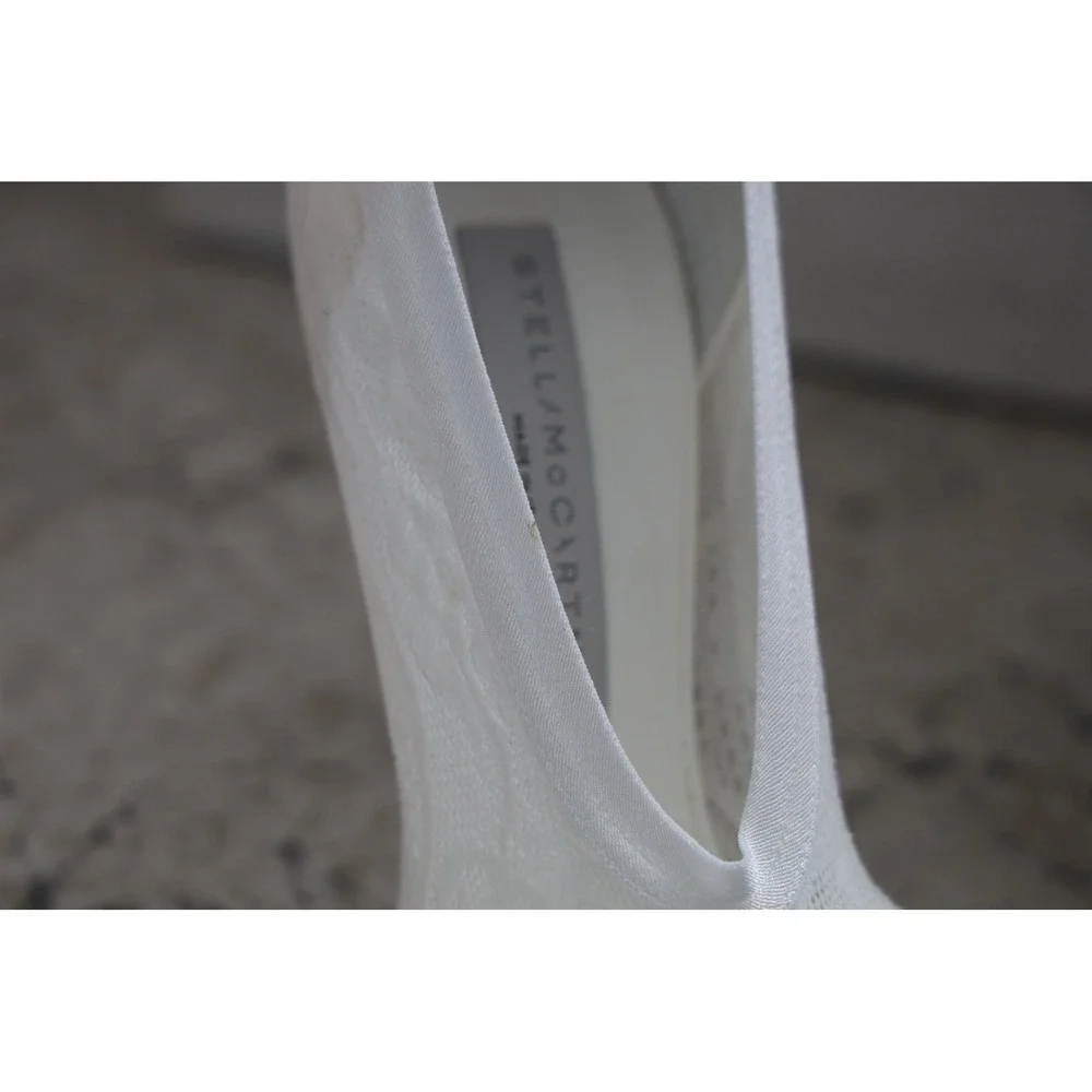 Stella McCartney White Lace Pointed Toe Stiletto‎ Heels Pumps Shoes